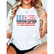 American Flag Boating Clothing Men's Black Pontoon Boat Captain 4th