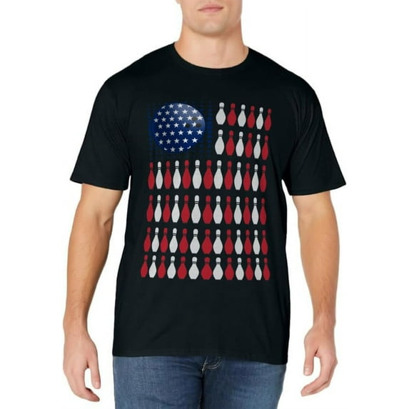 American Flag Bowling Shirt | Bowler Gifts For Bowling Team T-Shirt