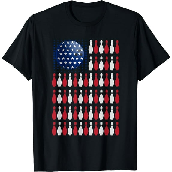 American Flag Bowling Shirt | Bowler Gifts For Bowling Team T-Shirt