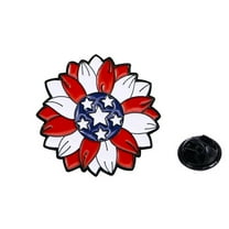 American Flag Brooch Pins USA 4th of July Brooches for Women Men Red White Blue Flag Lapel Pins Independence Memorial Day Brooches Patriotic Clothing Dress Suit Emblem Medal Accessories