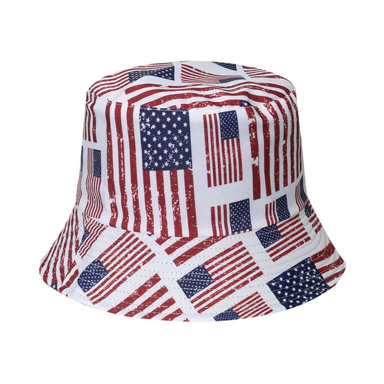 American Flag Bucket Hat Fisherman Hats For Womens Mens Travel