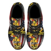 American Flag By Birth Firefighter By Choice Shoes Womens Fashion Sneakers Tennis Running Shoes for Men Women Black Size 11