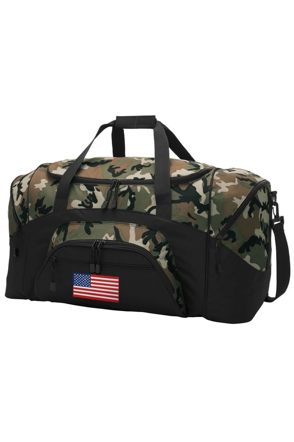 American Flag CAMO Duffel Bag