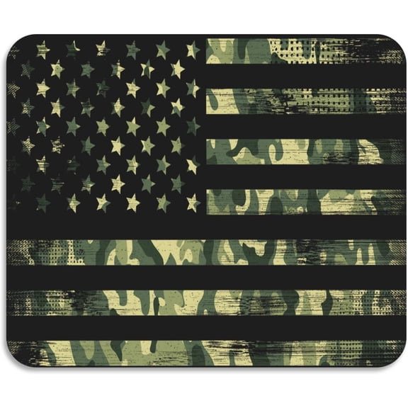 American Flag with Camouflage Grunge Dish Drying Mat for Kitchen Counter Absorbent Microfiber Camo US Flag Drying Pad Dish Mats for Kitchen Countertops 18x16 Inch,Medium