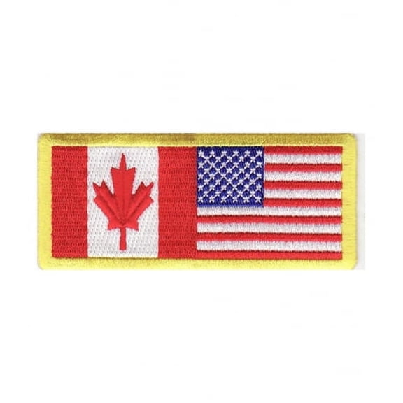American Flag and Canadian Flag Patch, Canada Patches.