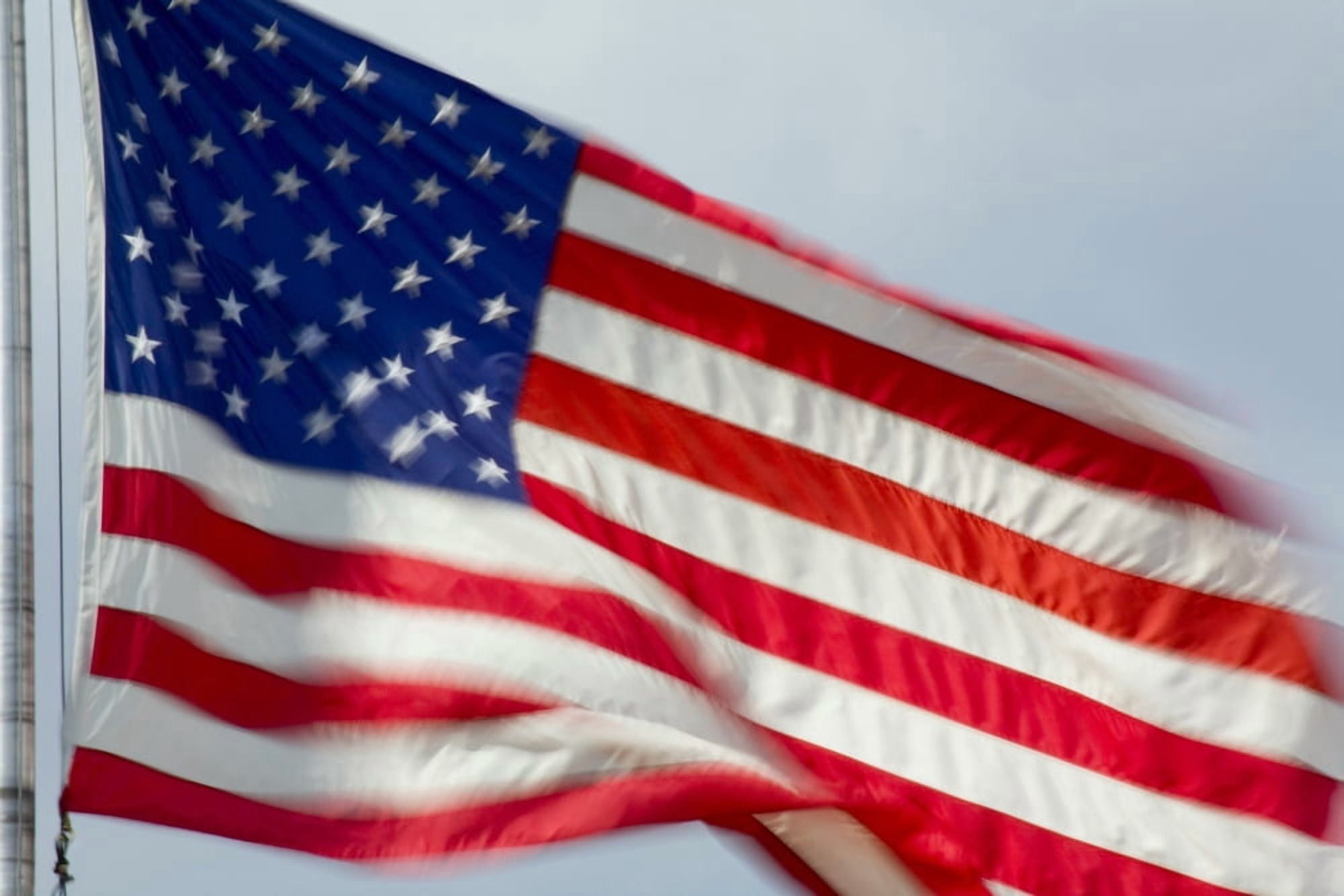 American Flag Canvas Art - Craig Tuttle Design Pics (34 x 22)