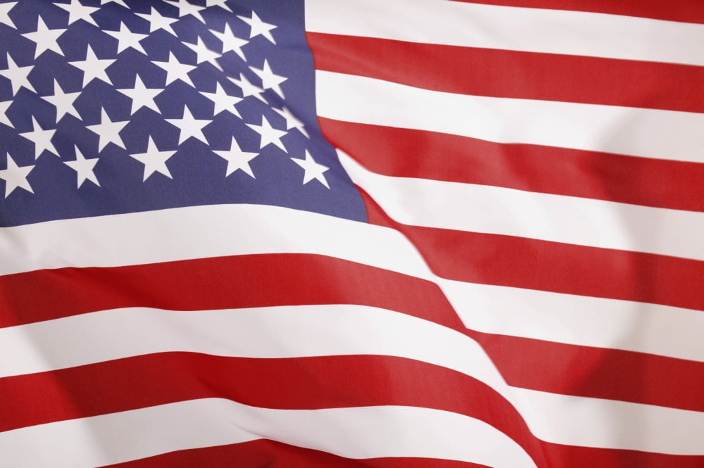 American Flag Canvas Art - Don Hammond Design Pics (34 x 22)