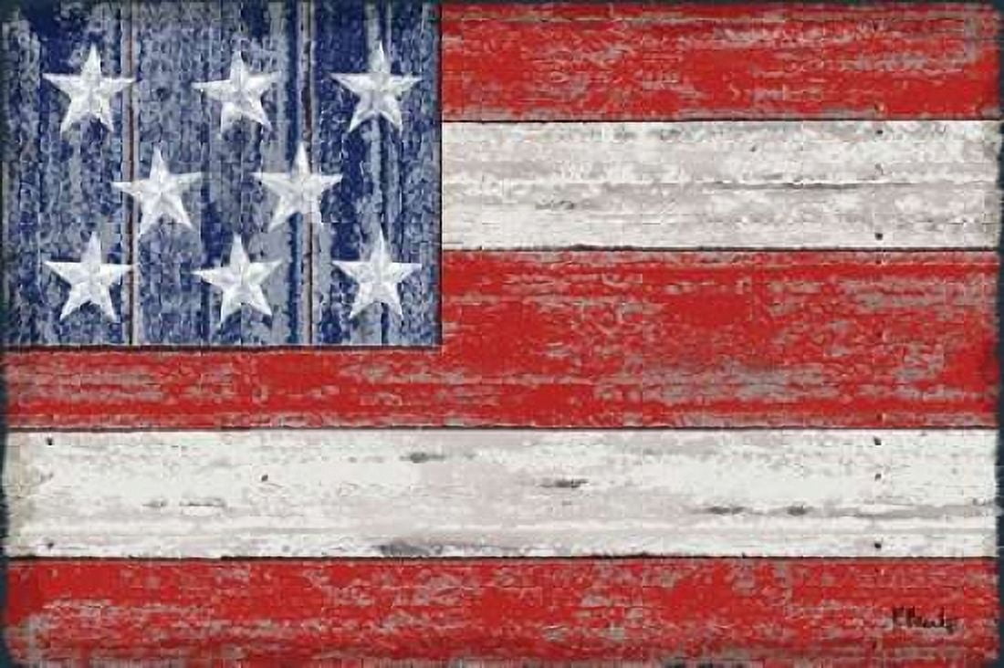 American Flag Canvas Art - Paul Brent (12 x 18)