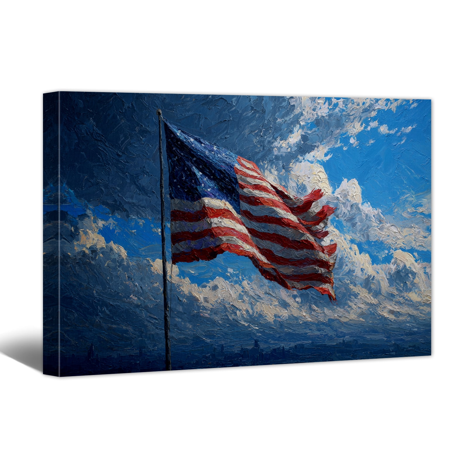 American Flag Canvas Wall Art - 4th of July Canvas Prints, Classic ...