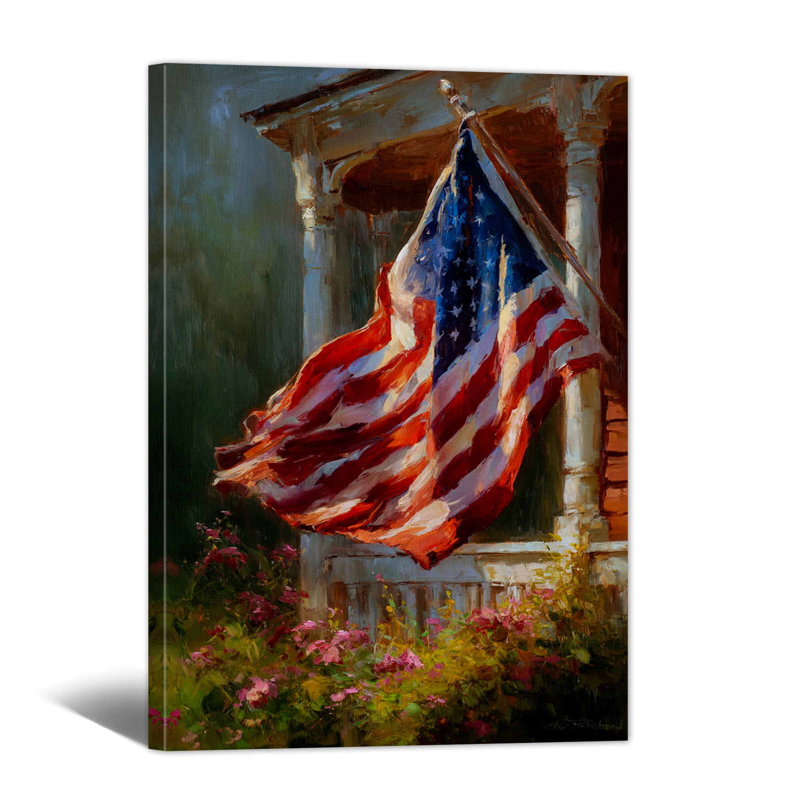 American Flag Canvas Wall Art - 4th of July Canvas Prints, Classic ...