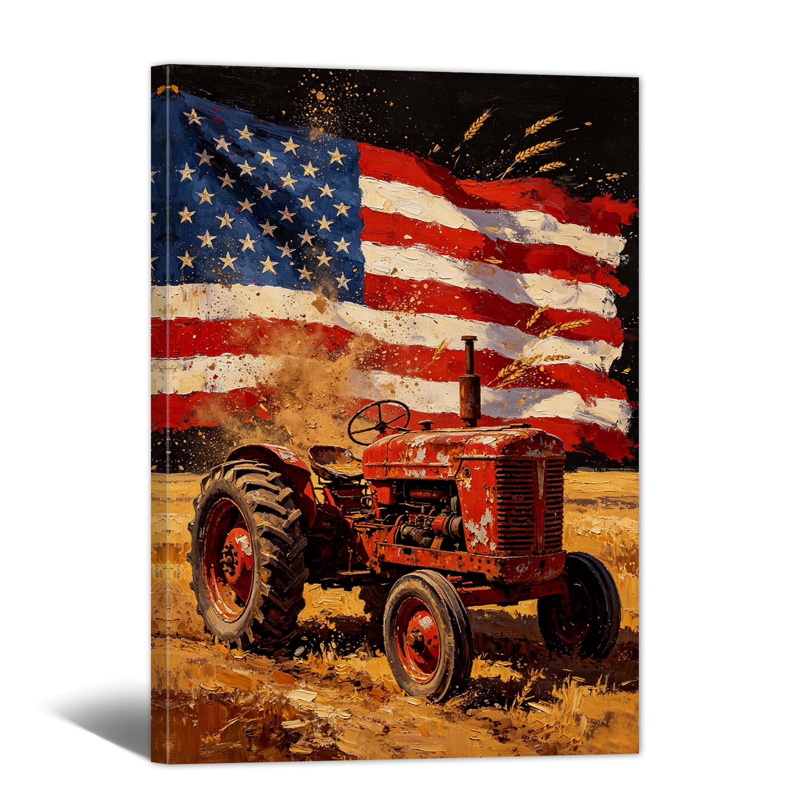 American Flag Canvas Wall Art - 4th of July Canvas Prints, Urban Street ...