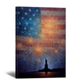 thumbnail image 1 of American Flag Canvas Wall Art, 4th of July Independence Day Canvas Print, Summer Wall Decor with US Flag, Patriotic Stencils Style Flag Picture, July 4th Wall Art for Home Office, 1 of 7