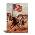 thumbnail image 1 of American Flag Canvas Wall Art - 4th of July Patriotic Canvas Print, Vintage Landscape Artwork Rustic Oil Paintings for Living Room Bedroom Study Home Office Decor, Gifts for man, 1 of 7