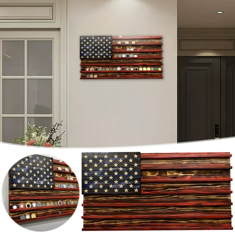 Challenge Coin Holder Display | Live edge | Military authentic / Law Enforcement / Coin Display Rack