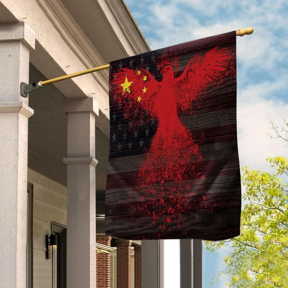 American Flag- Chinese Flag China US Friendship Forever July 4 Decoration House Flag (29.5x39.5) Double Sided-USA Flags Premium Polyester-Decorative Indoor Outdoor Flag