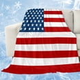 thumbnail image 1 of American Flag Cooling Blanket, Lightweight Breathable Summer Throw Blanket with Double Sided Cold Effect, Blue Red USA Flag Picnic Beach Blankets Bed Sheet for Hot Sleepers 40"x60", 1 of 8