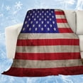 thumbnail image 1 of American Flag Cooling Blanket, Lightweight Breathable Summer Throw Blanket with Double Sided Cold Effect, USA Flag Retro Picnic Beach Blankets Bed Sheet for Hot Sleepers 40"x60", 1 of 8