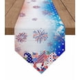 thumbnail image 1 of American Flag Cotton and Linen Triangle Table Runners Dresser Scarves Table Decoration for Wedding Party/Graduation Ceremony/Banquet Summer Independence Stripes Stars Day, 1 of 9