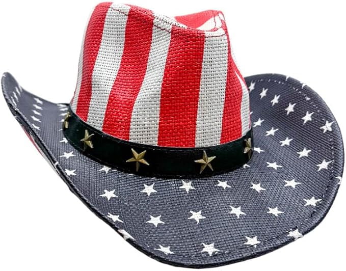 7464 Unisex American Flag Cowboy Hat Usa Falg Patriotic 4th Of July Parade 91botrsIt-L._AC_UY350_.jpg main image 4
