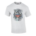 thumbnail image 1 of American Flag Crab Patriotic Adult Short Sleeve T-Shirt-White-XXXL, 1 of 4