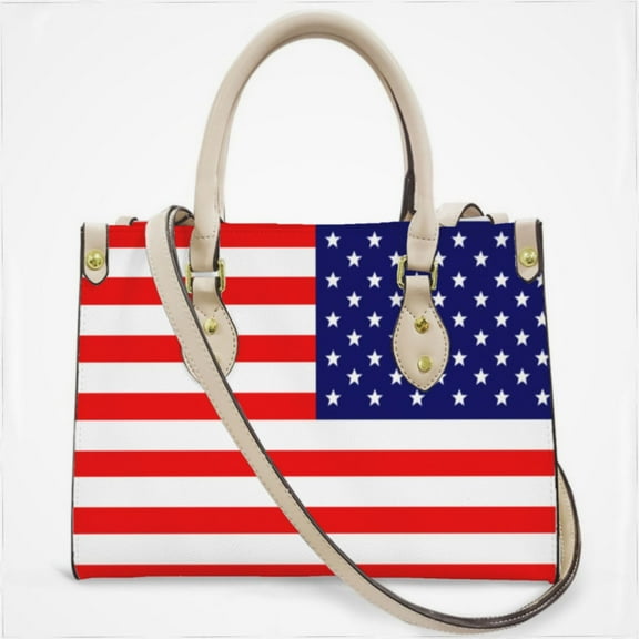 American Flag Cross Body Bags For Women Small Leather Female Handbags Fashion Top-Handle Totes