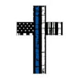 thumbnail image 1 of American Flag Cross (V56) Thin Blue Line Vinyl Decal Sticker Distressed Car Laptop/Netbook Window, 1 of 1