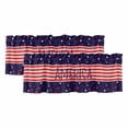 thumbnail image 1 of American Flag Curtain Valances for Windows, Kitchen Valance Window Treatments Panel 2 Pack, Independence Day Red Blue Star Striped Rod Pocket Short Curtains for Bathroom Bedroom 42 x 18 Inch, 1 of 8