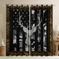 thumbnail image 1 of American Flag Curtains Hunting Deer Theme 30%-50% Blackout Curtains,Rustic Farmhouse Wooden Plank Curtains & Drapes Camo Black Usa Flag Geometry Stripes Window Curtains 42Wx84L, 1 of 5
