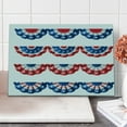 thumbnail image 1 of American Flag Cutting Board, Flag Round Bunting Election Ornament Politic Union Ribbon Event Pattern Print, Decorative Tempered Glass Cutting and Serving Board, Large Size, Blue Red, by Ambesonne, 1 of 1