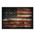 thumbnail image 1 of American Flag Cutting Board, Us over Old Rusty Tones Weathered Vintage Social Plank Art, Decorative Tempered Glass Cutting and Serving Board, Small Size, Multicolor, by Ambesonne, 1 of 1