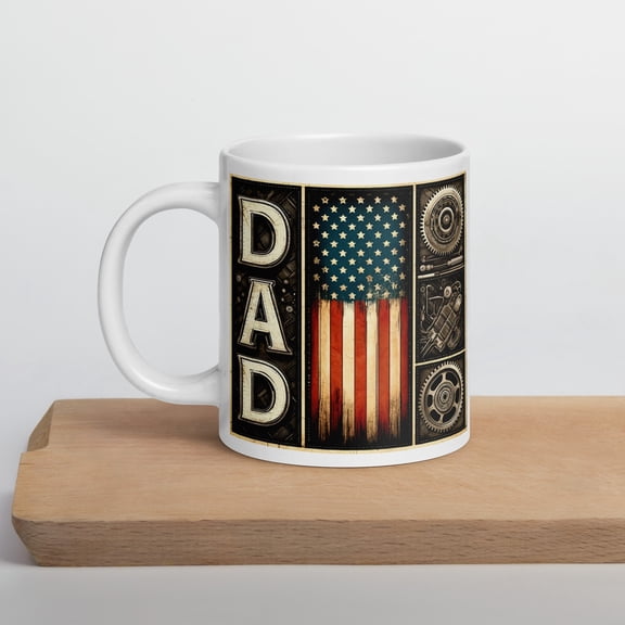American Flag Dad Father s Day Birthday Coffee Mug Tea Cup