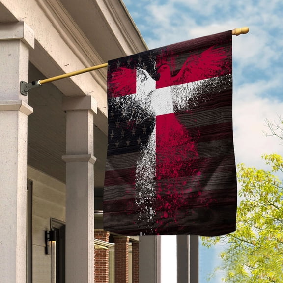 American Flag- Danish Flag Denmark US Friendship Forever July 4 Decoration House Flag (29.5x39.5) Double Sided-USA Flags Premium Polyester-Decorative Indoor Outdoor Flag