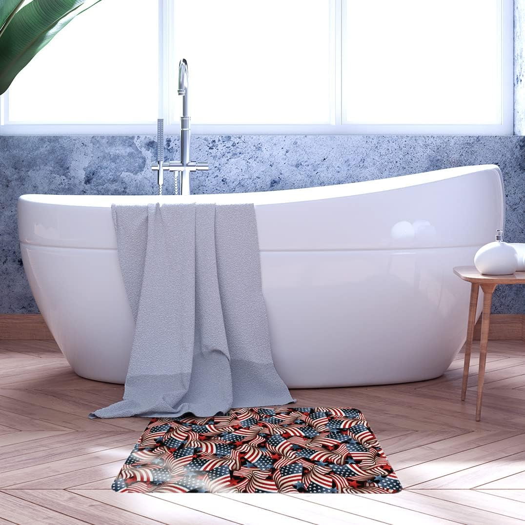 American Flag Day Indoor Door Mat, Absorbent Floor Mats Bathroom Rugs ...