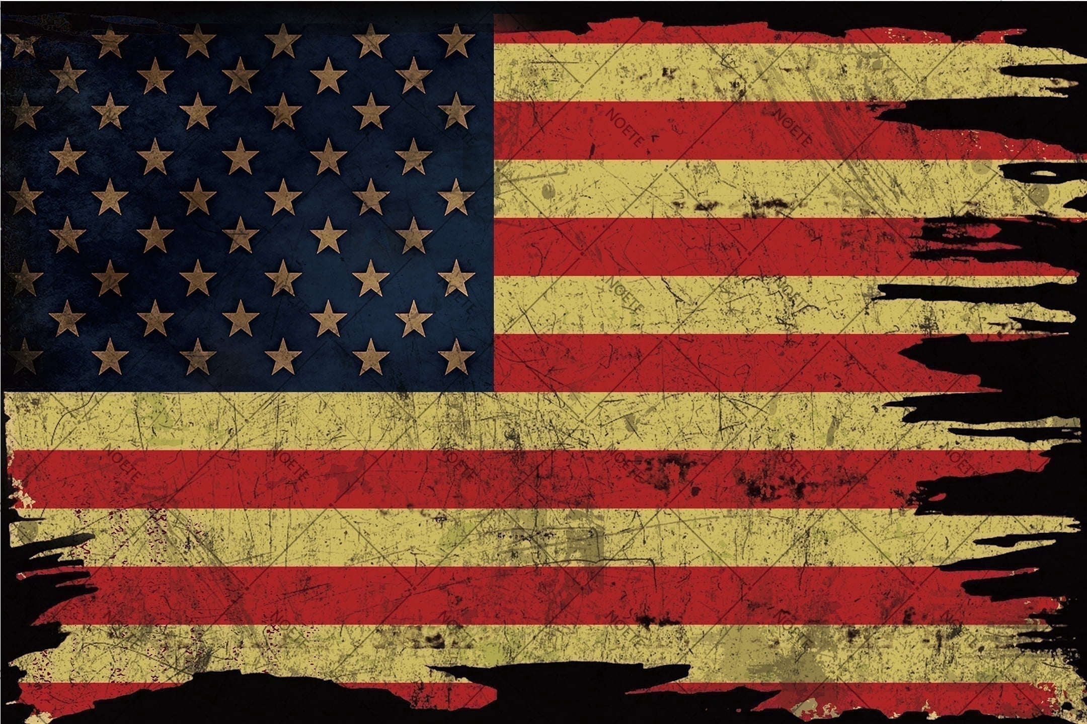American Flag Decor Metal Tin Sign 8x12 Inch - Rustic Patriotic Wall ...