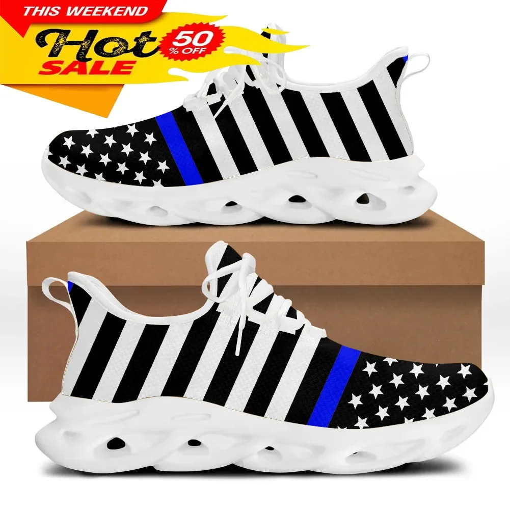 American Flag Design Sneakers Women Unisex Patriotic US LaceUp Shoes