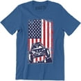thumbnail image 1 of American Flag Distressed Car Garage 4th of July USA Pride Men's T-Shirt, 1 of 4