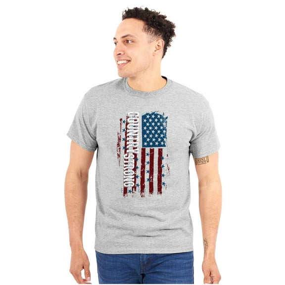American Flag Distressed Country USA Plus Size Crewneck Graphic Tee Shirt Brisco Brands 3X