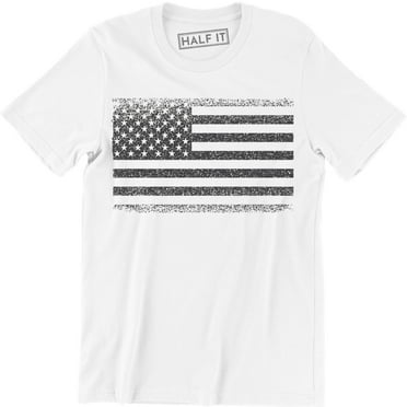 American Flag Distressed Patriotic Tattered Vintage USA Flag Men's T-Shirt