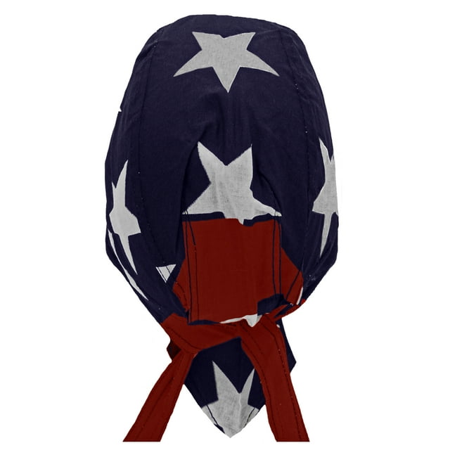 American Flag Doo Rag Patriotic Bandana Cap Stars Red White Blue Cotton ...