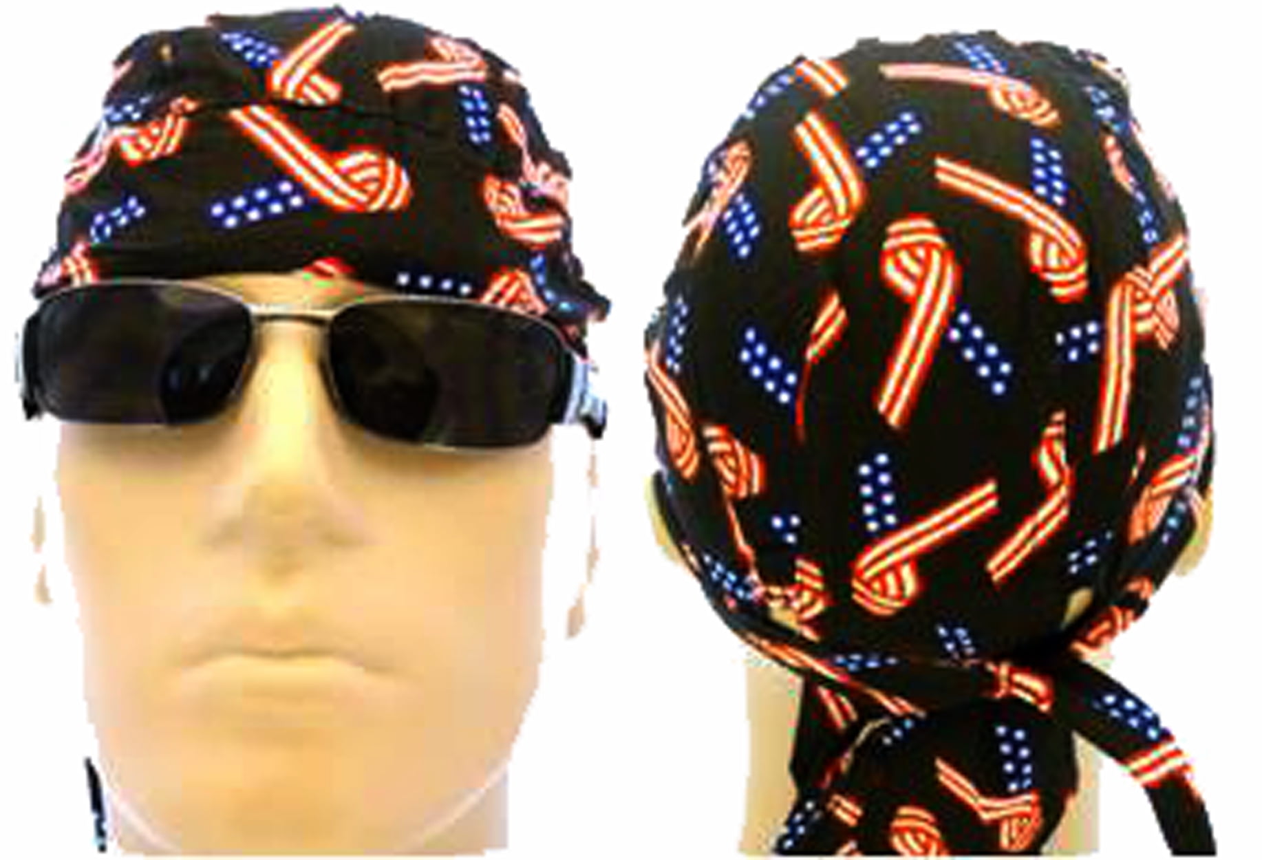 American Flag Doo Rag Patriotic Bandana Cap Stars and Stripes Red White ...