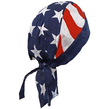 American Flag Headwrap Patriotic Doo Rag Red White and Blue (Stars and ...
