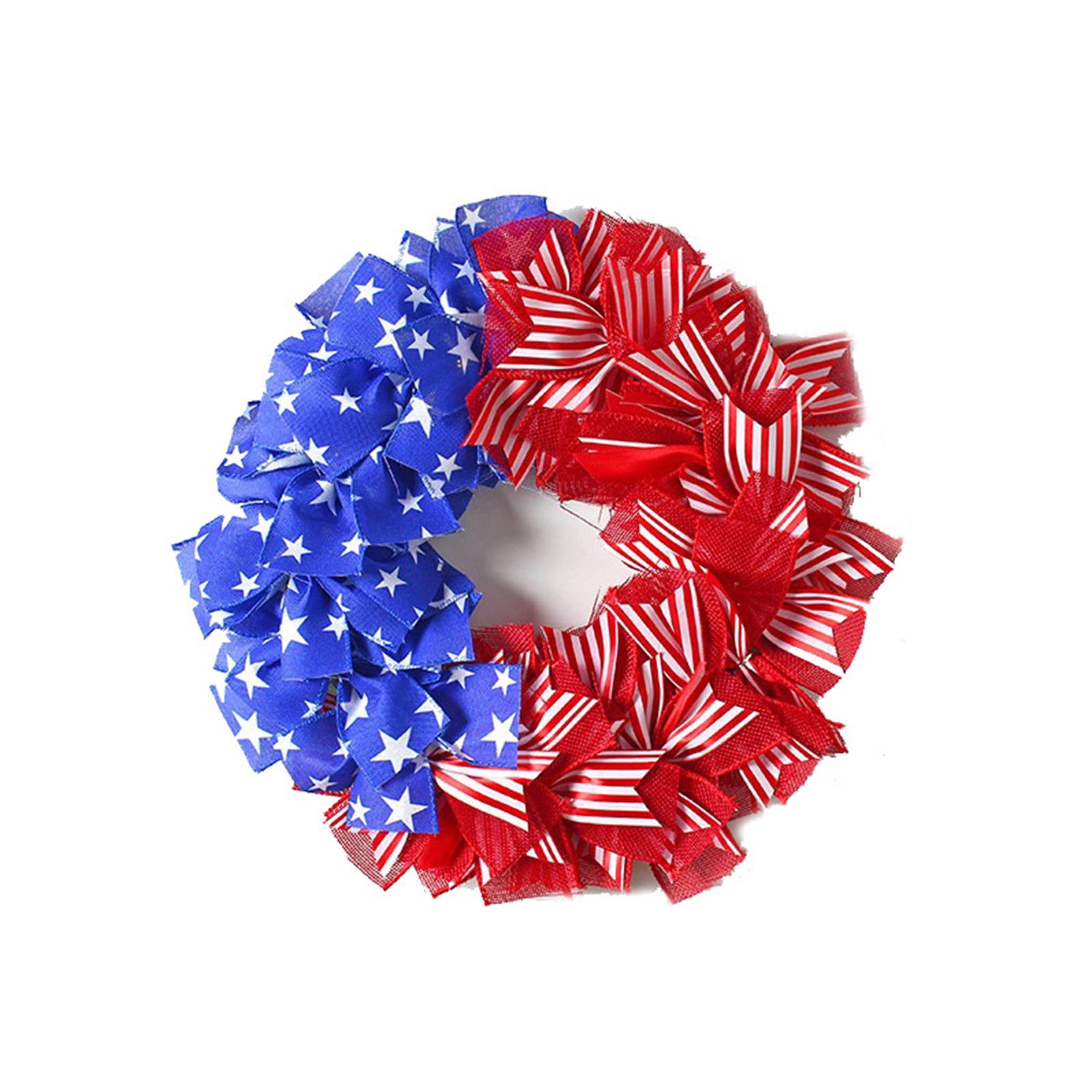 American Flag Doorplate Front DecorationWreath Flower,Independence Day ...