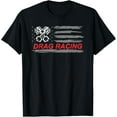 thumbnail image 1 of American Flag Drag Racing Car Lover Gift Idea MM T-Shirt, 1 of 4