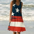 thumbnail image 1 of American Flag Dress Women 4th of July Outfits for Women Dress Beach Dress Fourth of July Outfit Women Beach Summer Dresses for Women 2025 Fashion Holiday Casual Printing Sleeveless Party Beach Dress, 1 of 5