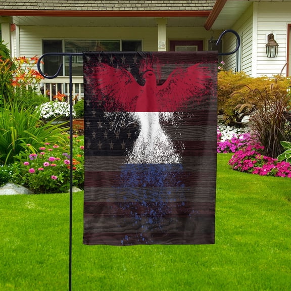 American Flag- Dutch Flag Netherlands US Friendship Forever July 4 Decoration Garden Flag (11.5x17.5) Double Sided-USA Flags Premium Polyester-Decorative Indoor Outdoor Flag