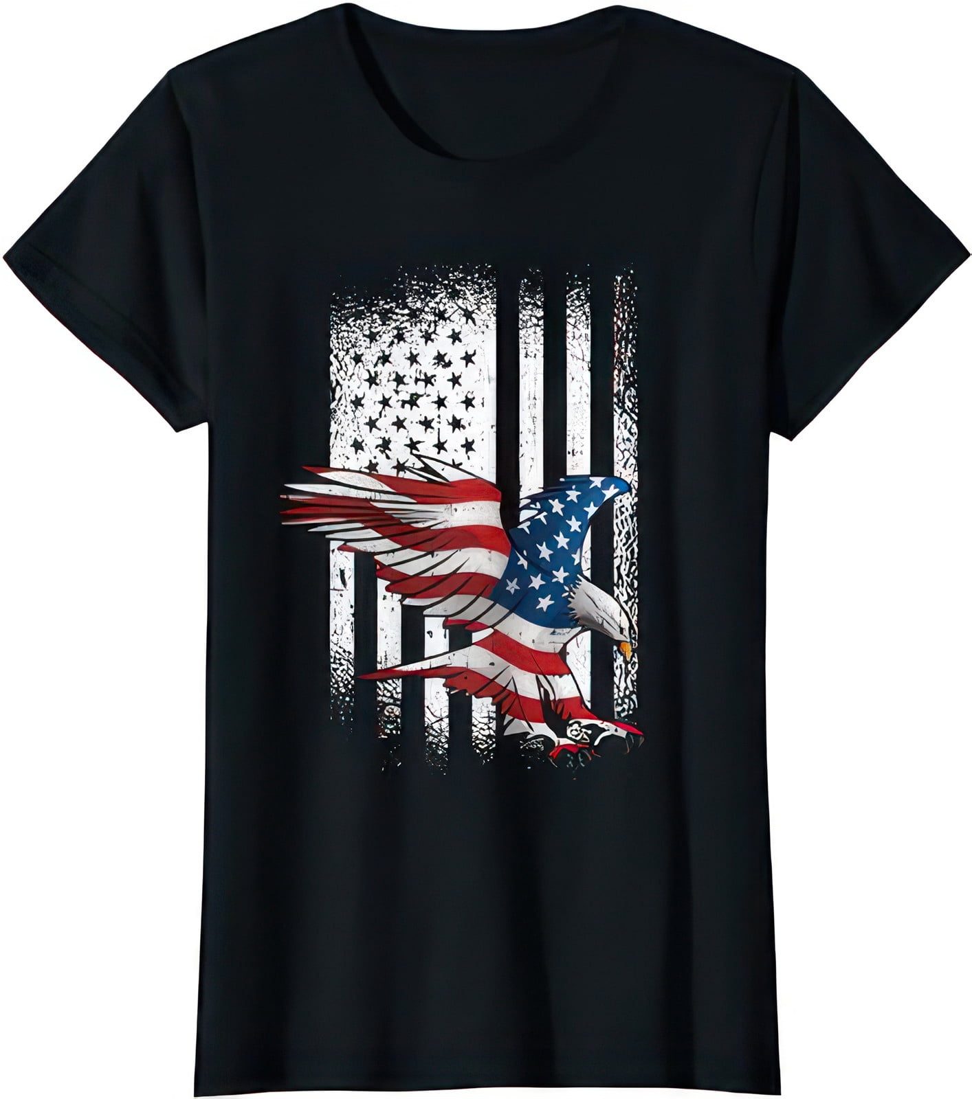 American Flag Eagle 4th Of July Independence Day Patriotic T-Shirt T ...