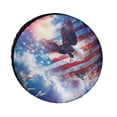 thumbnail image 1 of American Flag Eagle Camper Spare Tire Cover Patriotic Memorial Day Waterproof Polyester Wheel Protectors Wheel Covers for Fit for SUV Truck Travel Trailer 13 Inch, 1 of 8