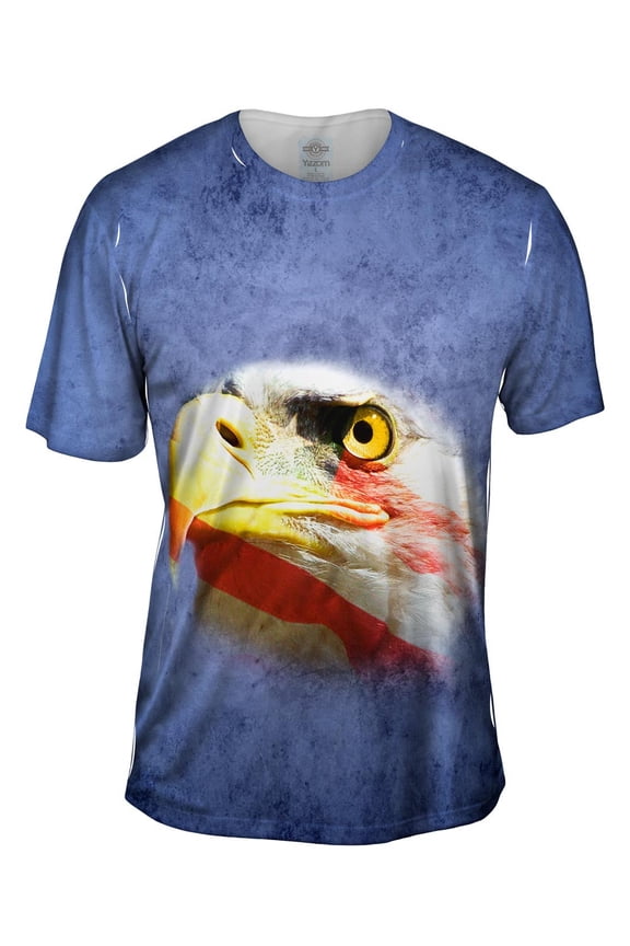American Flag Eagle Face Mens T-Shirt All Over Print