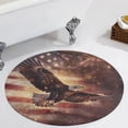 thumbnail image 1 of American Flag Eagle Round Carpet Circle Rug Outdoor Patio Area Rug Washable Large Area Rugs Hallway Room Decor Fitness Mats, 1 of 8