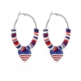 thumbnail image 1 of American Flag Earrings for Women 4th of July Patriotic Earrings Cute Teardrop Faux Leather Dangle Earrings, 1 of 7